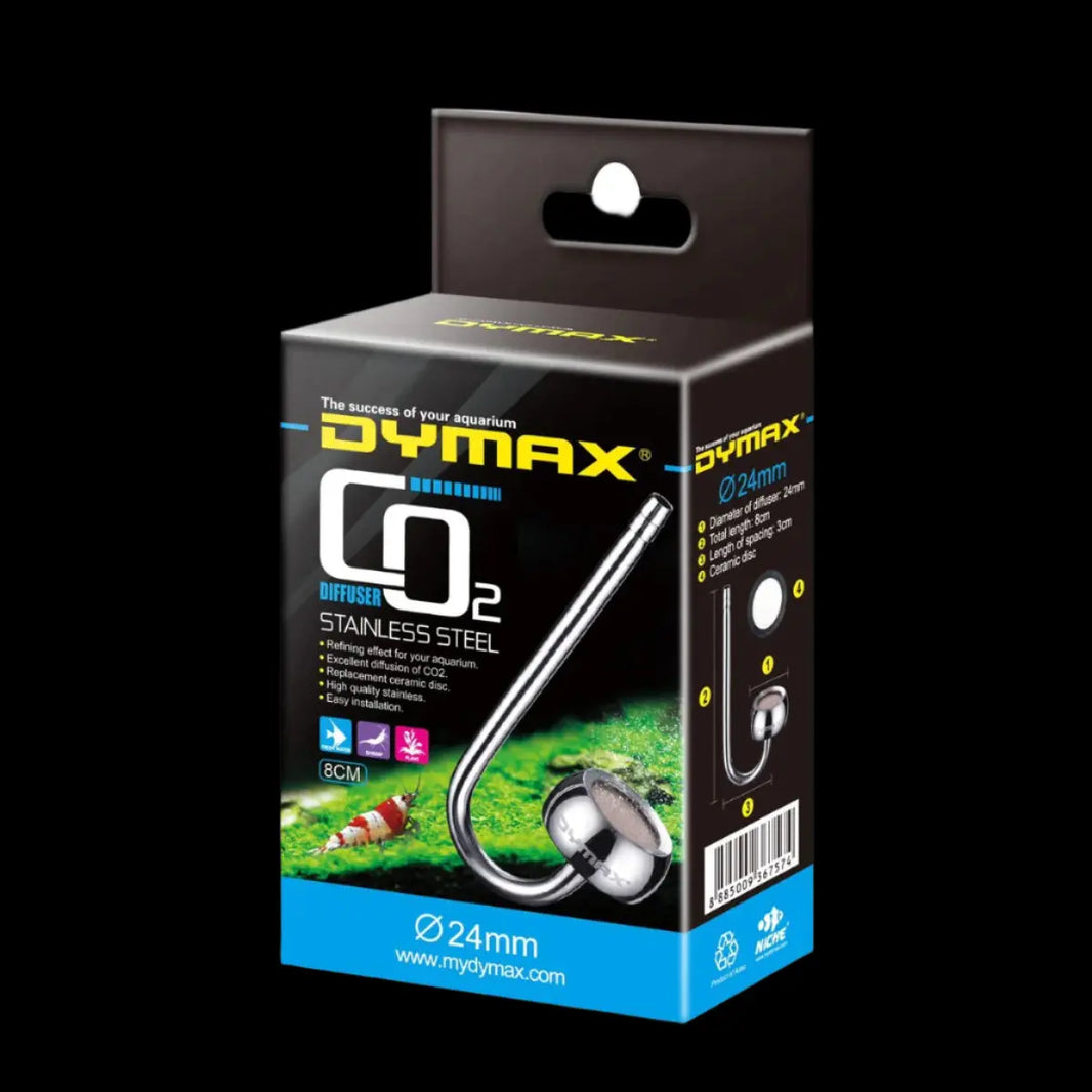 Dymax Stainless Steel CO2 Diffuser (24mm-D / 8cm-L)