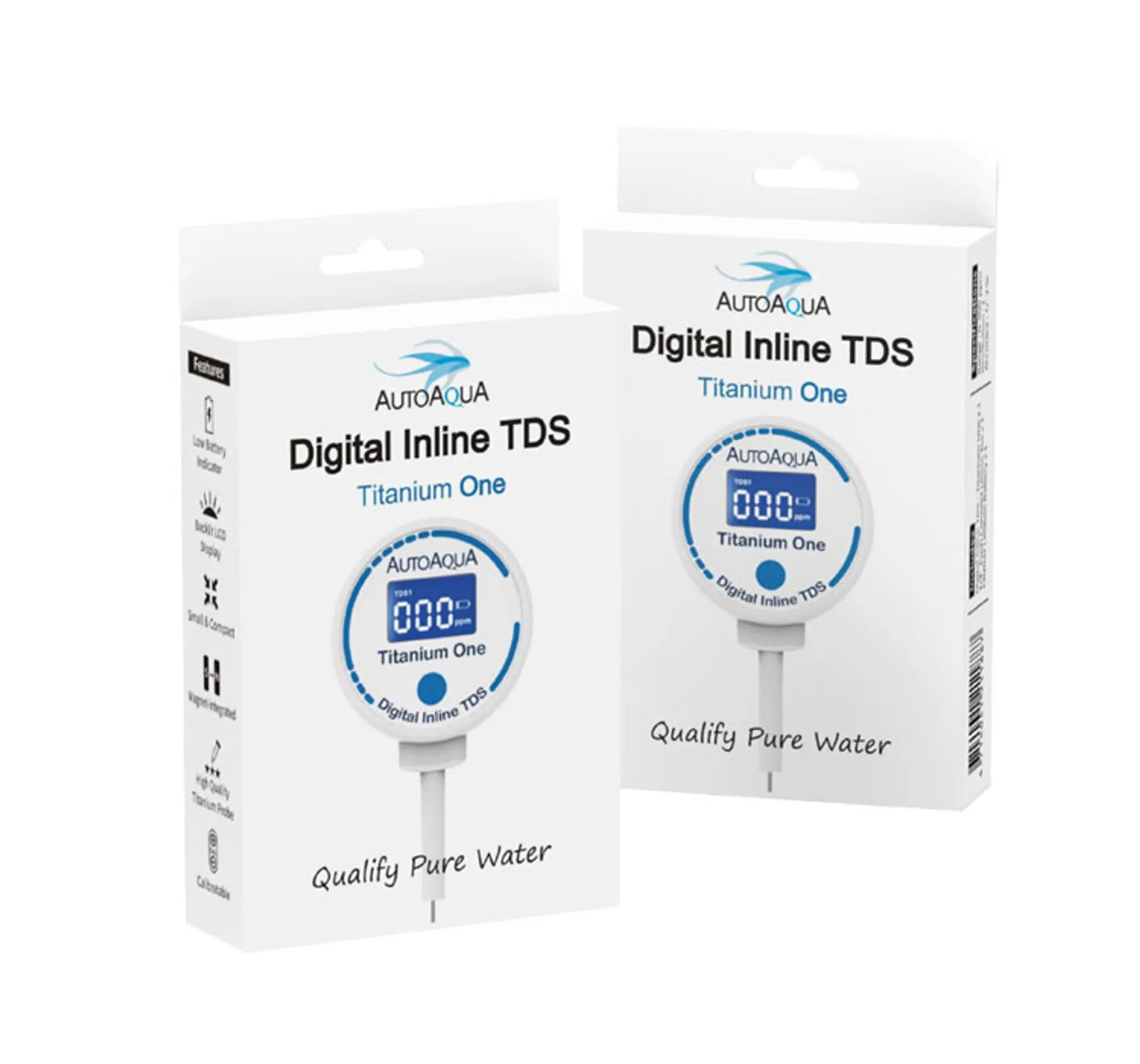 AutoAqua Digital Inline TDS Titanium meter