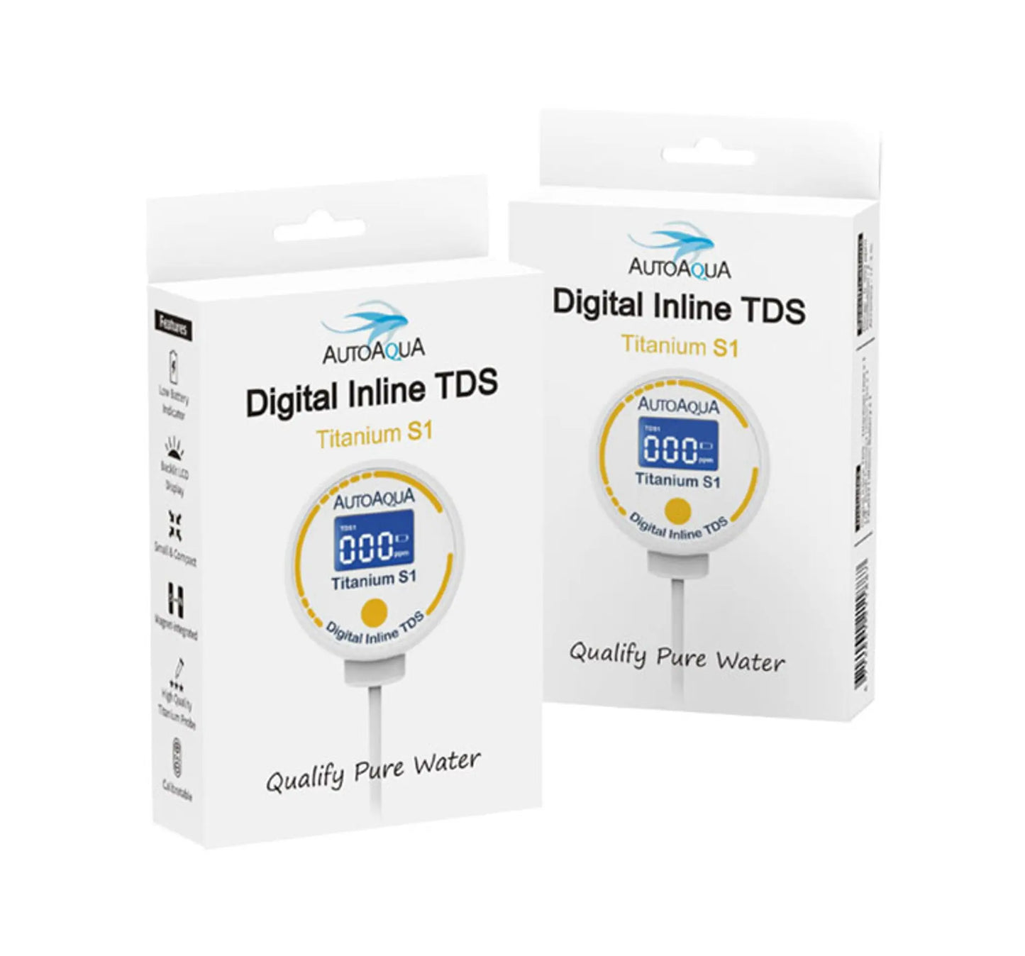 AutoAqua Digital Inline TDS - Titanium S1 Auto Aqua