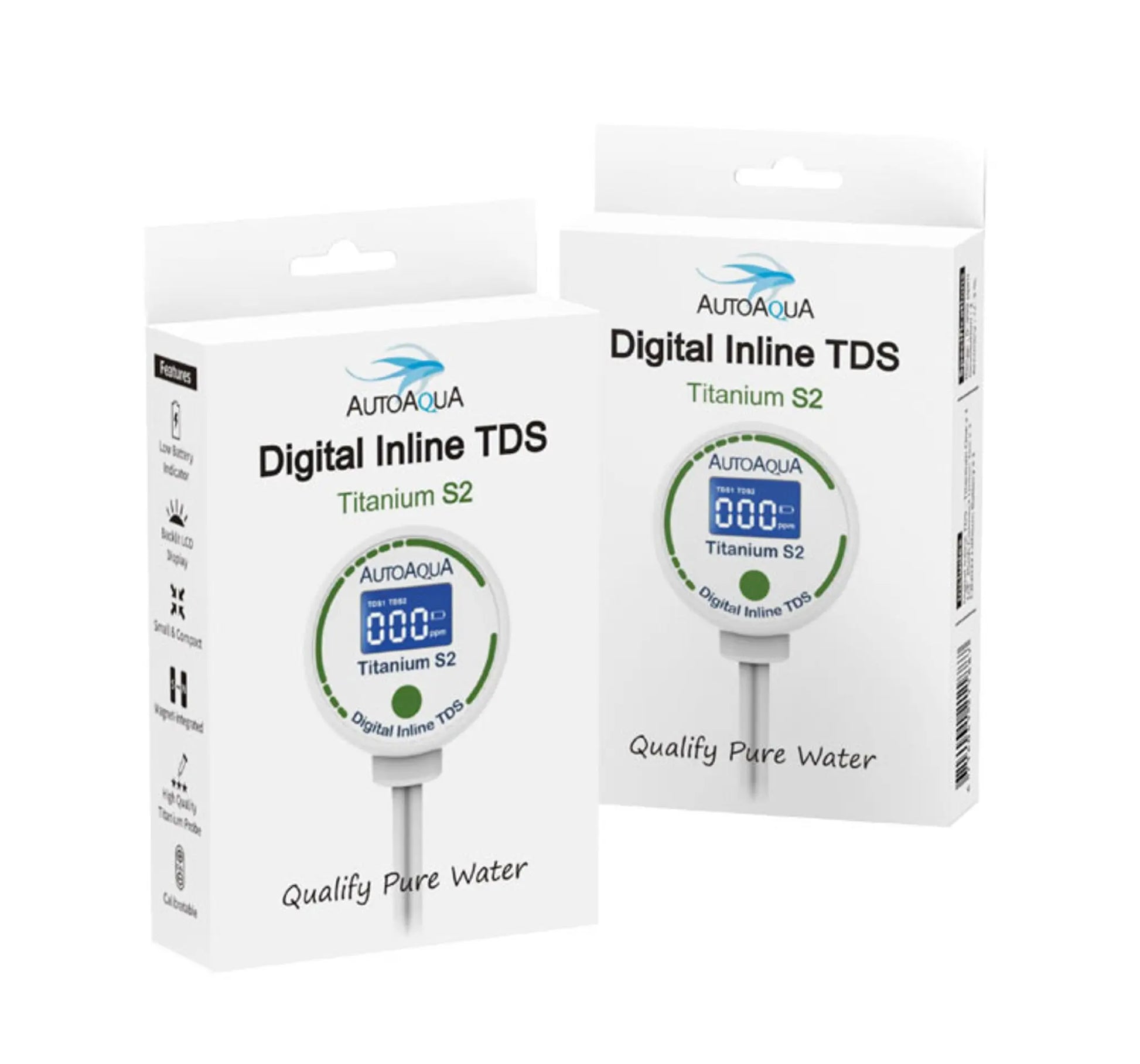 AutoAqua Digital Inline TDS - Titanium S2 Auto Aqua