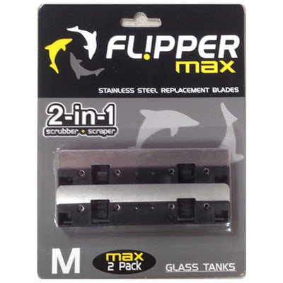 Flipper Max Float Stainless Steel Replacement Blades for Glass Aquariums 2 Pk Flipper