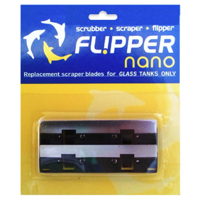 Flipper Nano Float Stainless Steel Replacement Blades for Glass Aquariums 2 Pk Flipper