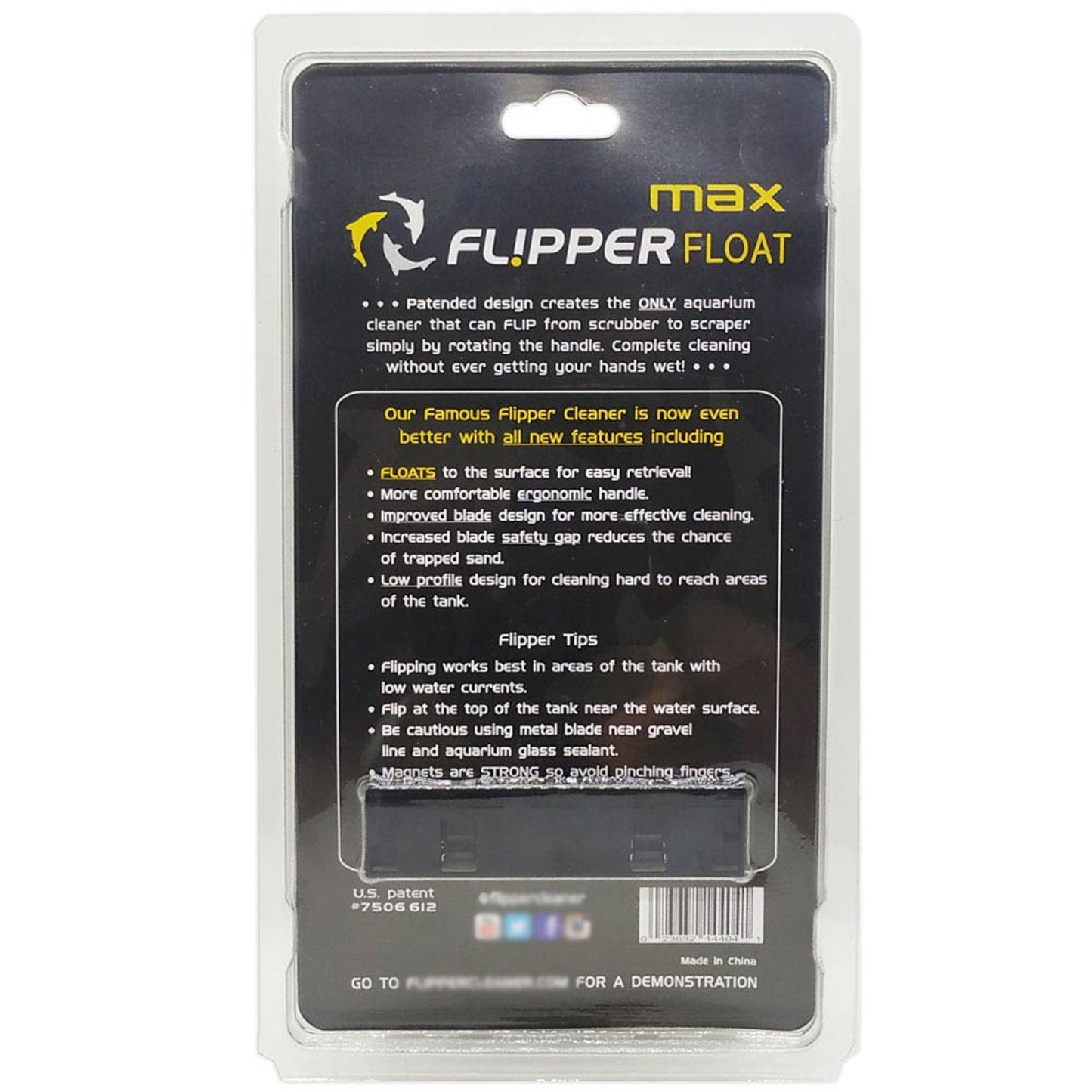 Flipper Max Float Magnetic Algae Cleaner - Up to 1" Flipper
