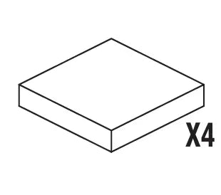 Sicce Mega Filtra Replacement Aquamat Wool Sponges 4 units Sicce