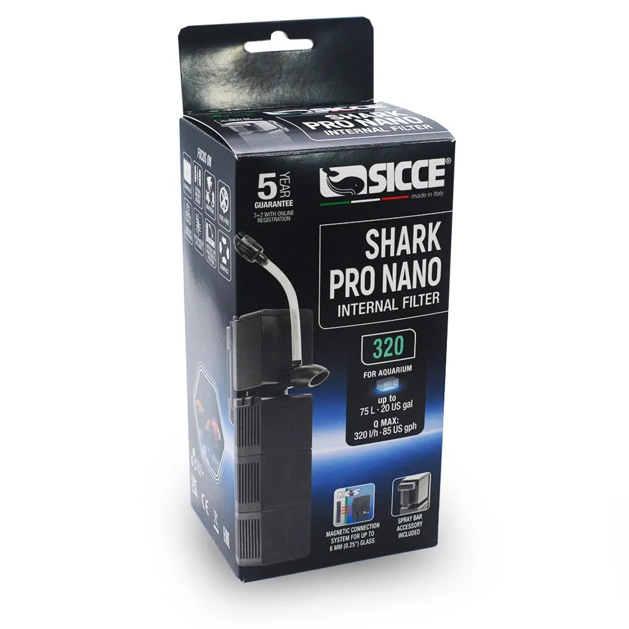 Sicce SHARK PRO NANO 320 INTERNAL FILTER Sicce
