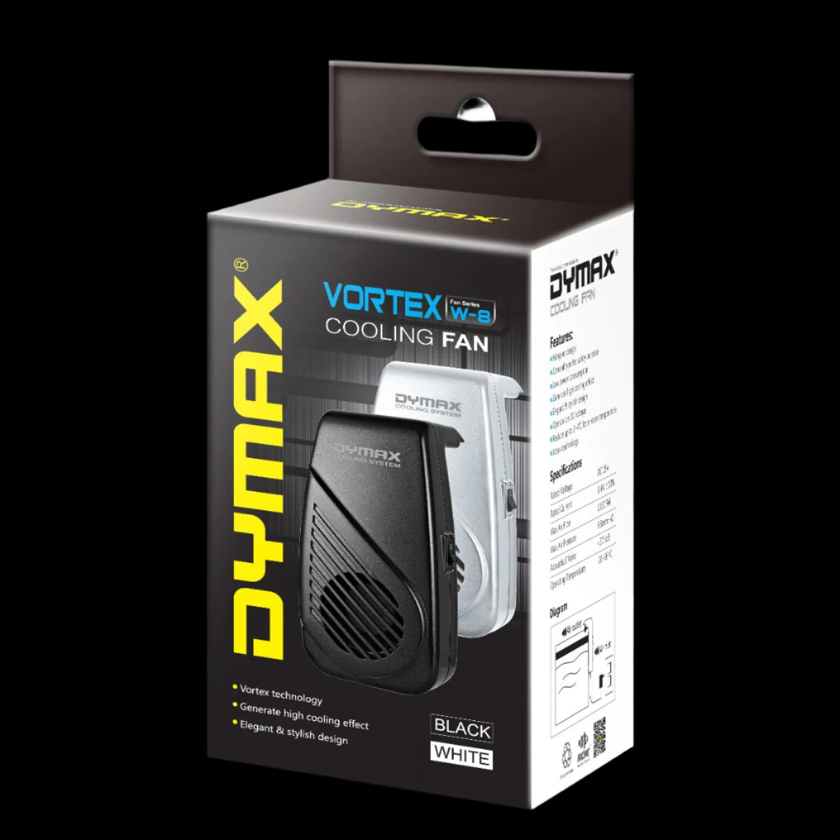 Dymax Vortex Cooling Fan W-8 (Black)